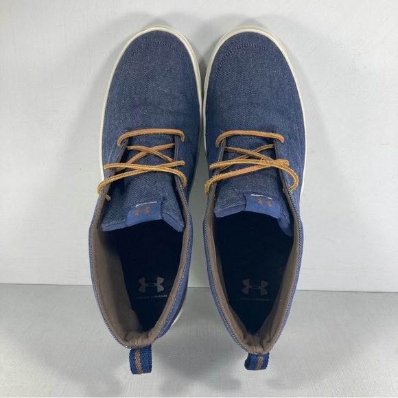 Under Armour Street Encounter Mid Denim Sneakers 1287194-410 Navy Blue Men 13 - Picture 7 of 9